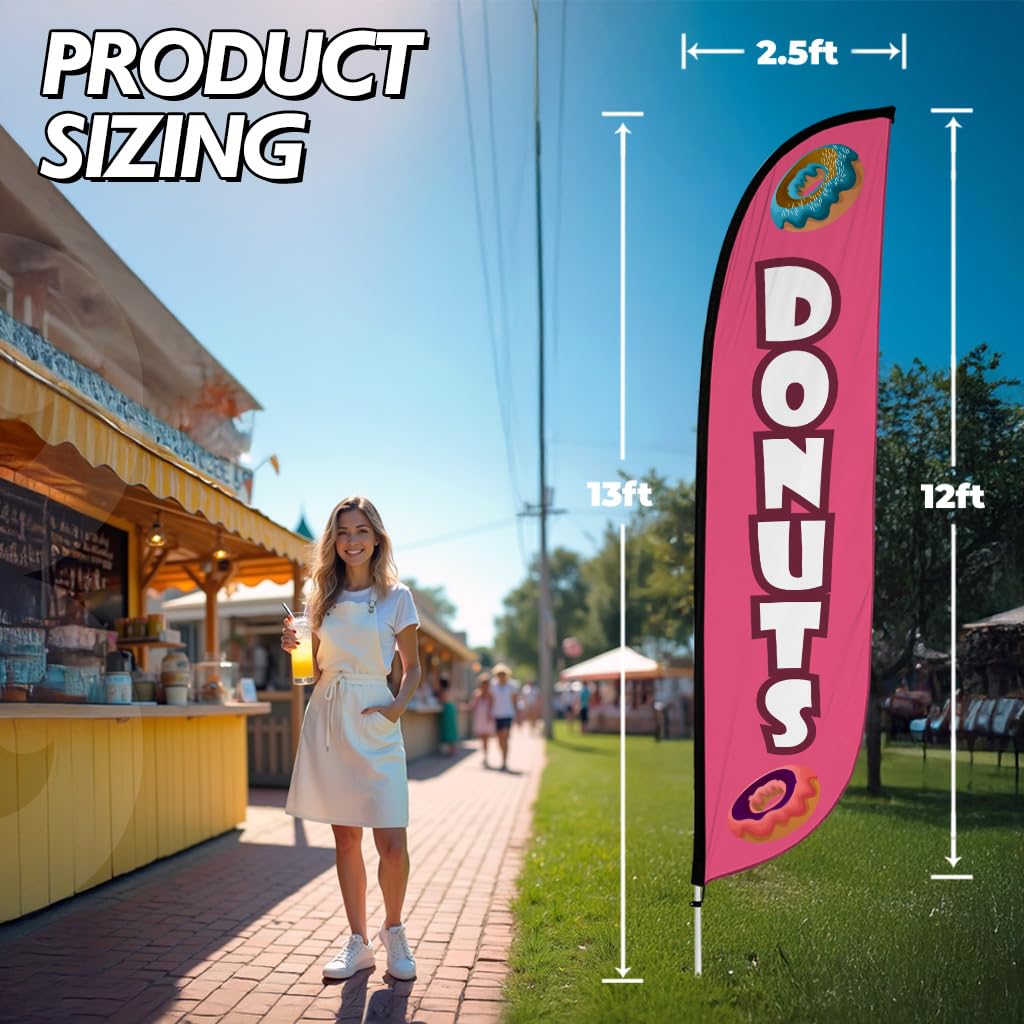 LookOurWay Bandera De Plumas – Bandera De Publicidad De 12