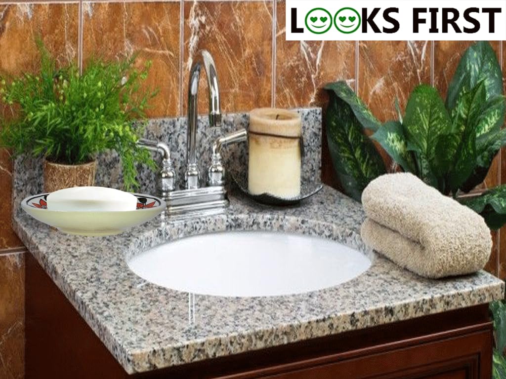 LOOKS FIRST soap Holder for Kitchen Sink | soap Holder for Bathroom | soap Stand for Bathroom | Soap case | Ceramic soap Dish Holder for Bathroom | - Image 9 thumbnail