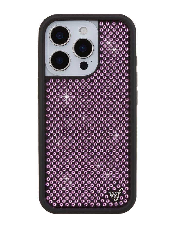 Image of Wildflower Cases - iPhone 16 Pro Compatible - Rhinestones - Pink | Impact-Certified 6.5 ft Drop Protection Case, Raised Protective Bumper, Cute Aesthetic Design, Women-Owned Small Business