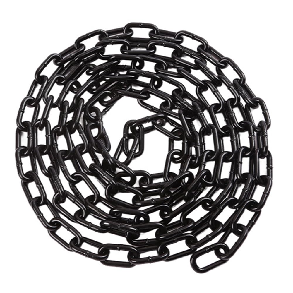 Chaîne en Acier au Carbone de 6 m, 3 mm - Chaîne Noire, Chaîne en acier robuste, chaîne de sécurité, chaîne à maillons noire pour guirlande lumineuse, chaîne pour chien, chaînes de délimitation