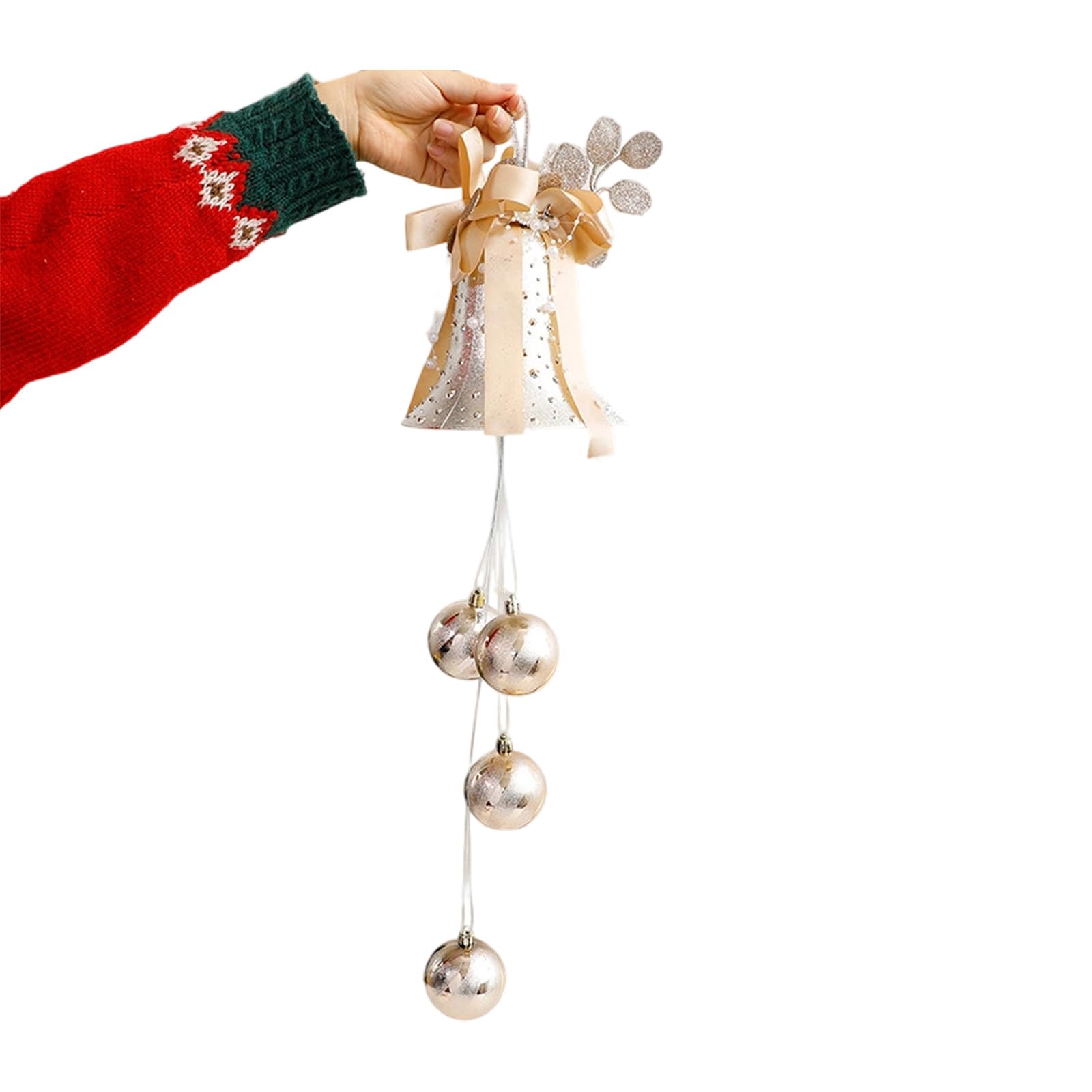 Customizable Christmas Wind Toll Garnishes PVC Door Hanging Decoration with Celebratory Sound for Festive Spirit Celebratory PVC Bells