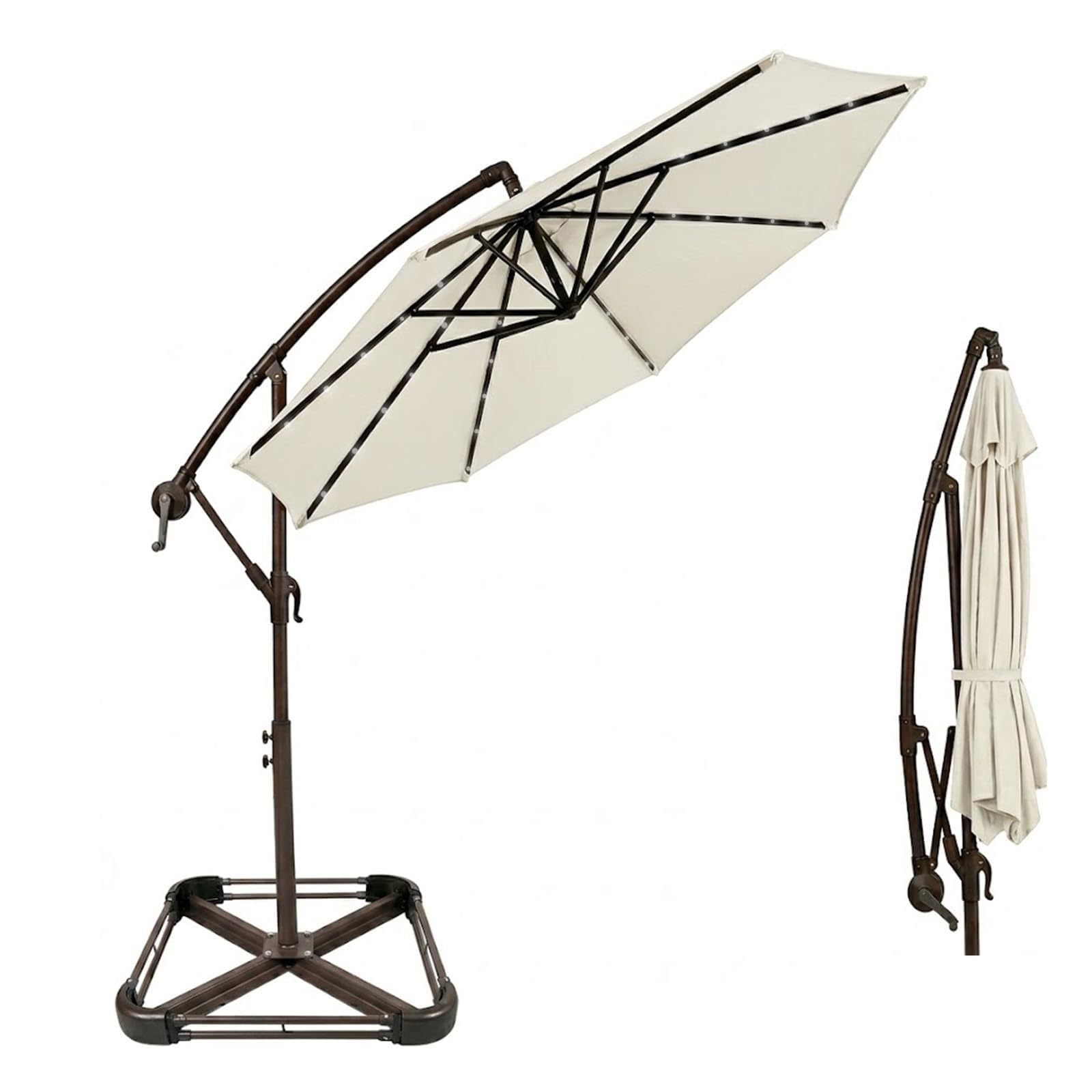 Garden Parasol with Base Included 3m, Patio Umbrella,Cantilever Parasol