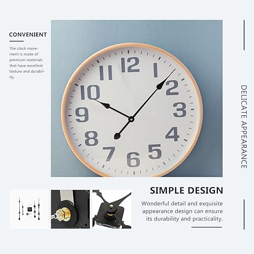 Miniatura 3 de Mecanismo de reloj de repuesto, mecanismo de movimiento de reloj de alto par sin tictac con 2 juegos de manecillas de reloj, kit de motor de reloj