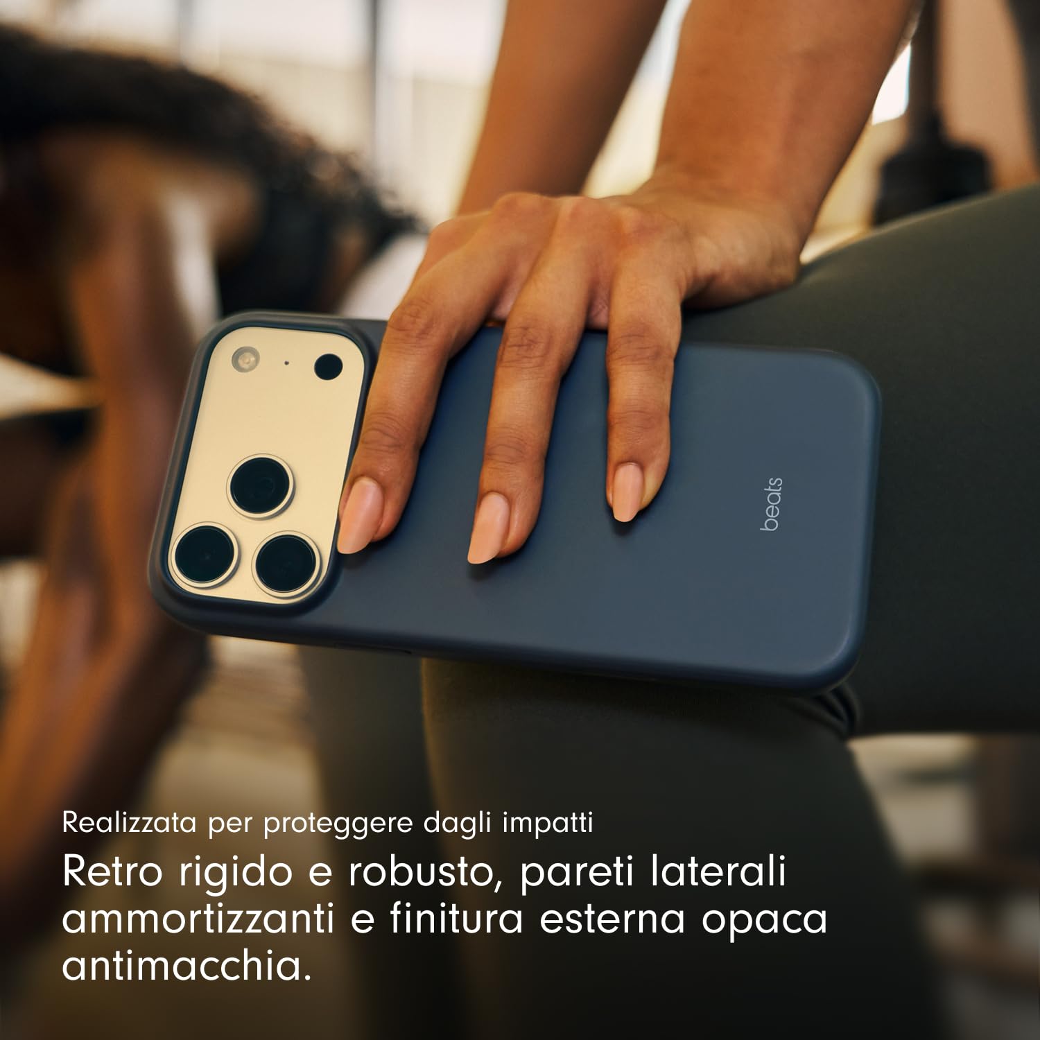 Beats Custodia per iPhone 17 Pro con MagSafe e Controllo fotocamera, finitura opaca, fodera in microfibra - Blu roccia madre