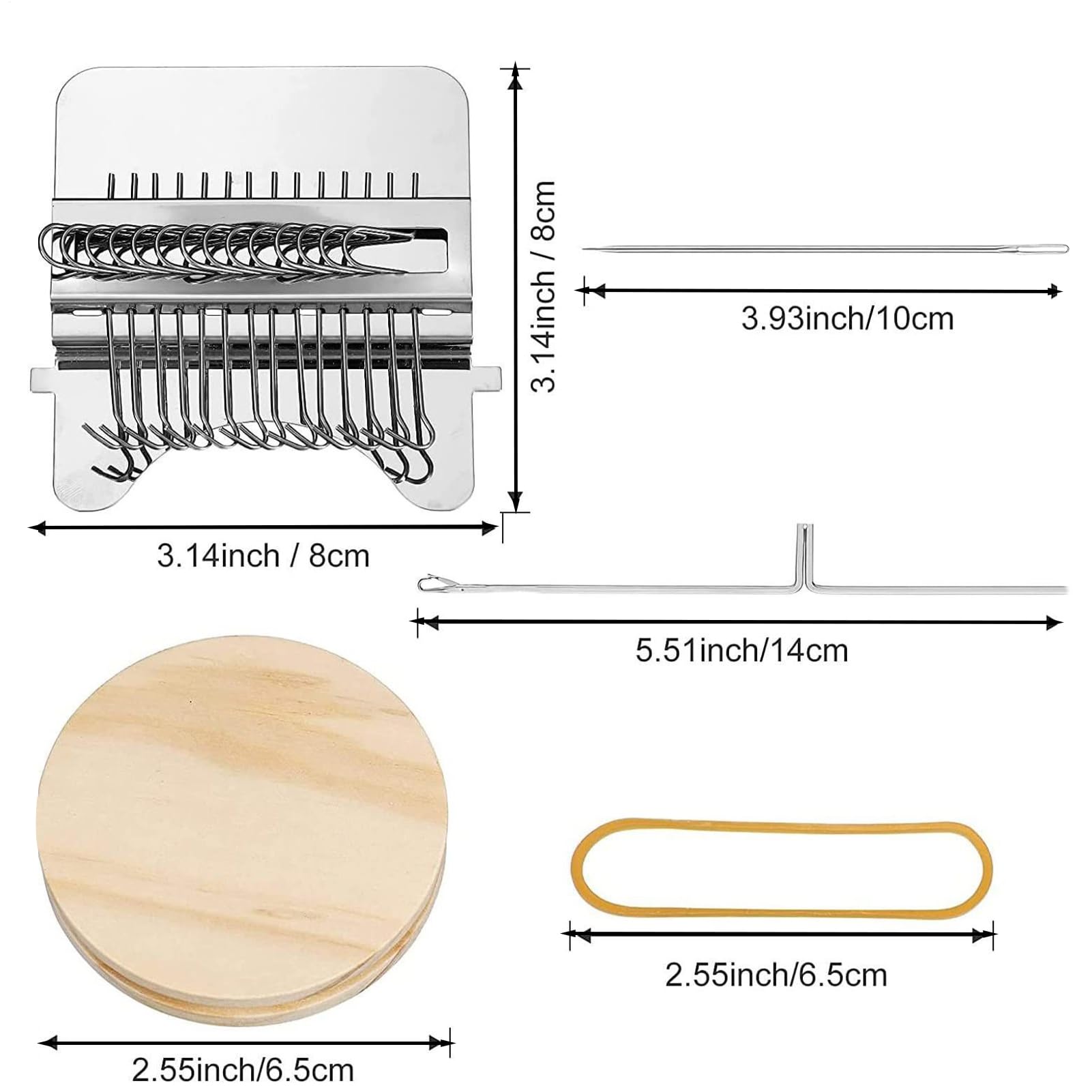 Kit de parches de punto PatchMaker 2.0, telar de zurcir portátil para principiantes, herramienta de tejido de patchworks para reparación de costura rápida en calcetines, ropa y jeans, ganchos 10/21/28