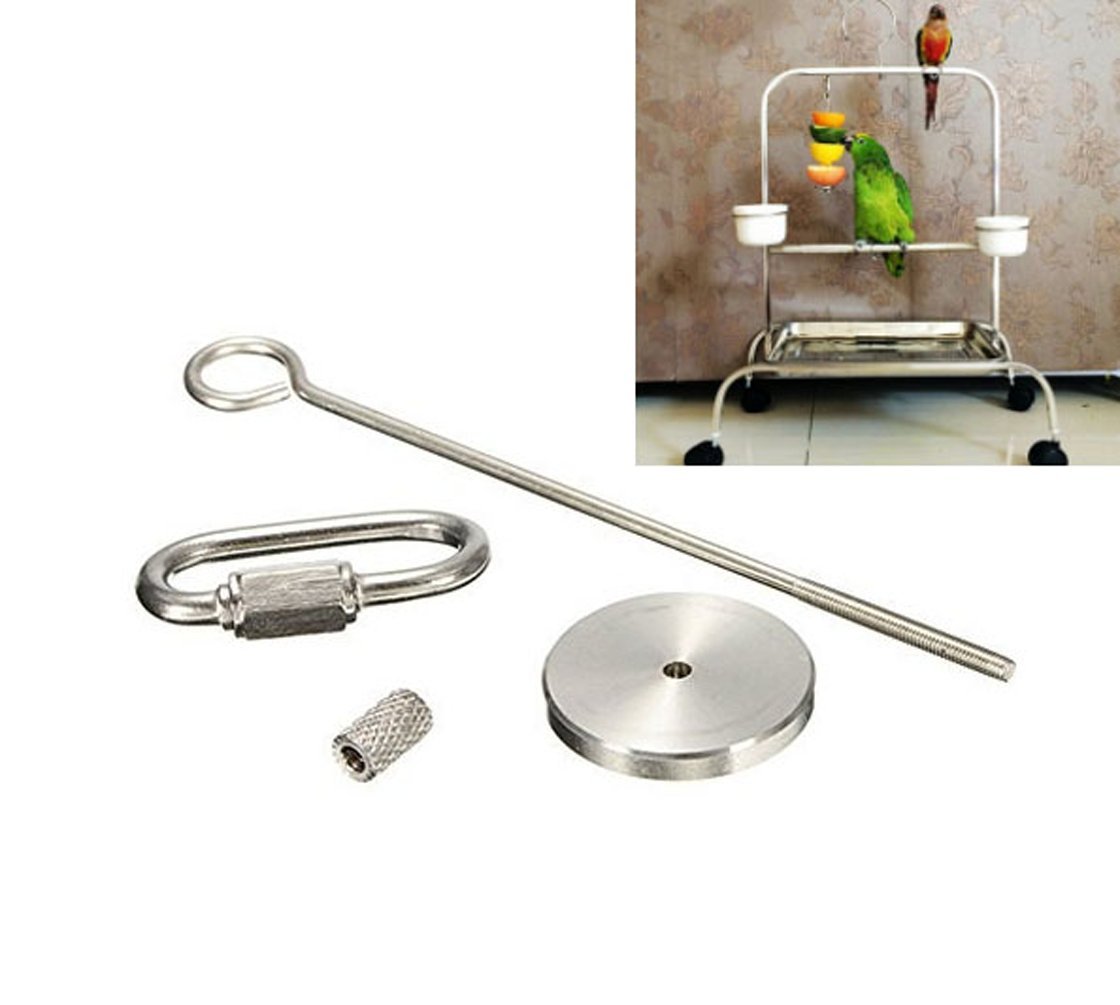Stainless Steel Small Parrot Toy Meat Kabob Food Holder Stick Fruit Skewer Bird Treating Tool Durable Bird's cage Accessories (S)