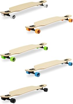 Two Bare Feet 'The Austin' 36in Dropthrough Bamboo Series Premium Pro Longboard Skateboard Cruiser Complete