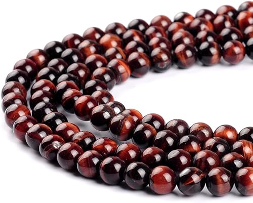 Miniatura 2 de Ruilong - Excelente cuentas de piedra de ojo de tigre, cuentas sueltas de piedra natural para hacer joyas, cuentas sueltas de 0.236 pulgadas, 0.315