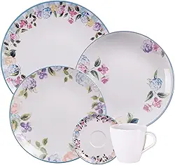 Aparelho de Jantar Tramontina Aura em Porcelana Decorada 20 Peças