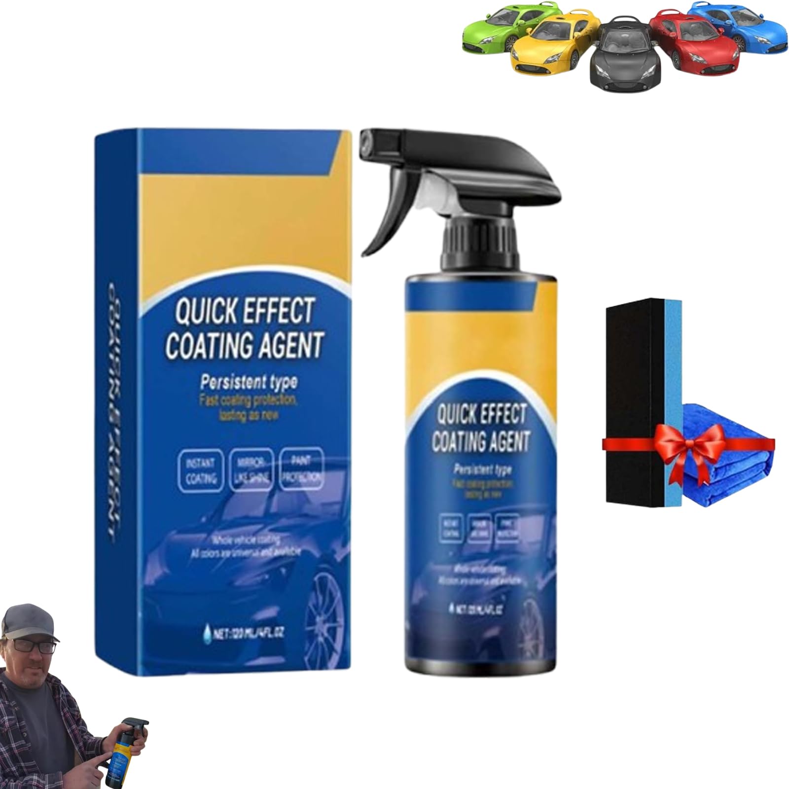 Quick Effect Coating Agent,Drachenkind Autolack Spray,Wimmer Autoglanz,Gluckaro Auto Beschichtungsspray,Drachenkind Autolackspray Für Glanz & Schutz,Autolackspray Für Glanz Und Schutz (1PC)