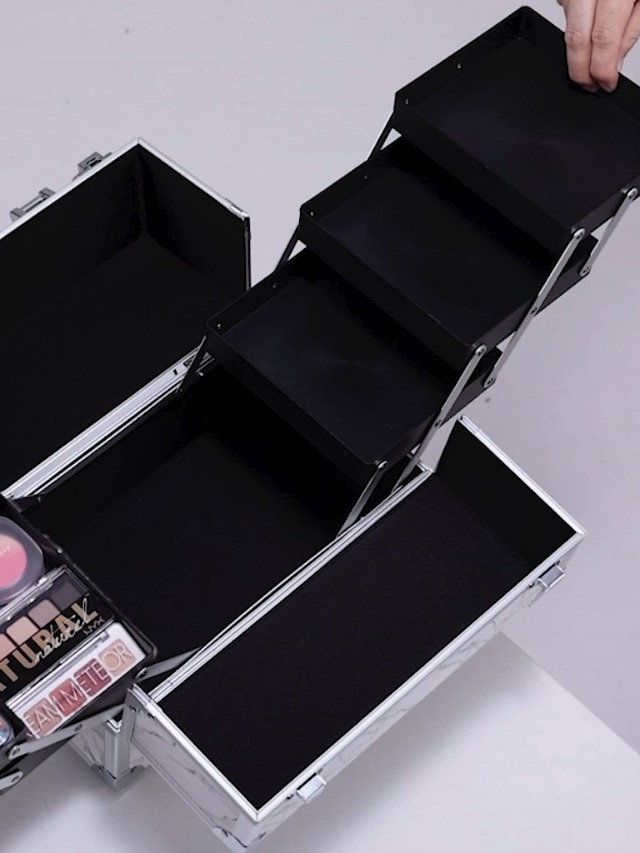 Amazon.com : Frenessa Makeup Train Case 12 Inch Portable Cosmetic