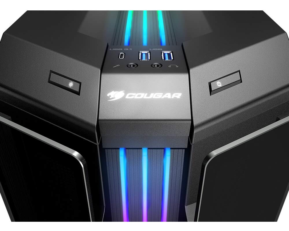 COUGAR Gaming Gemini T Pro RGB Gaming Case 106KMT0008-00 Vidrio Templado Negro