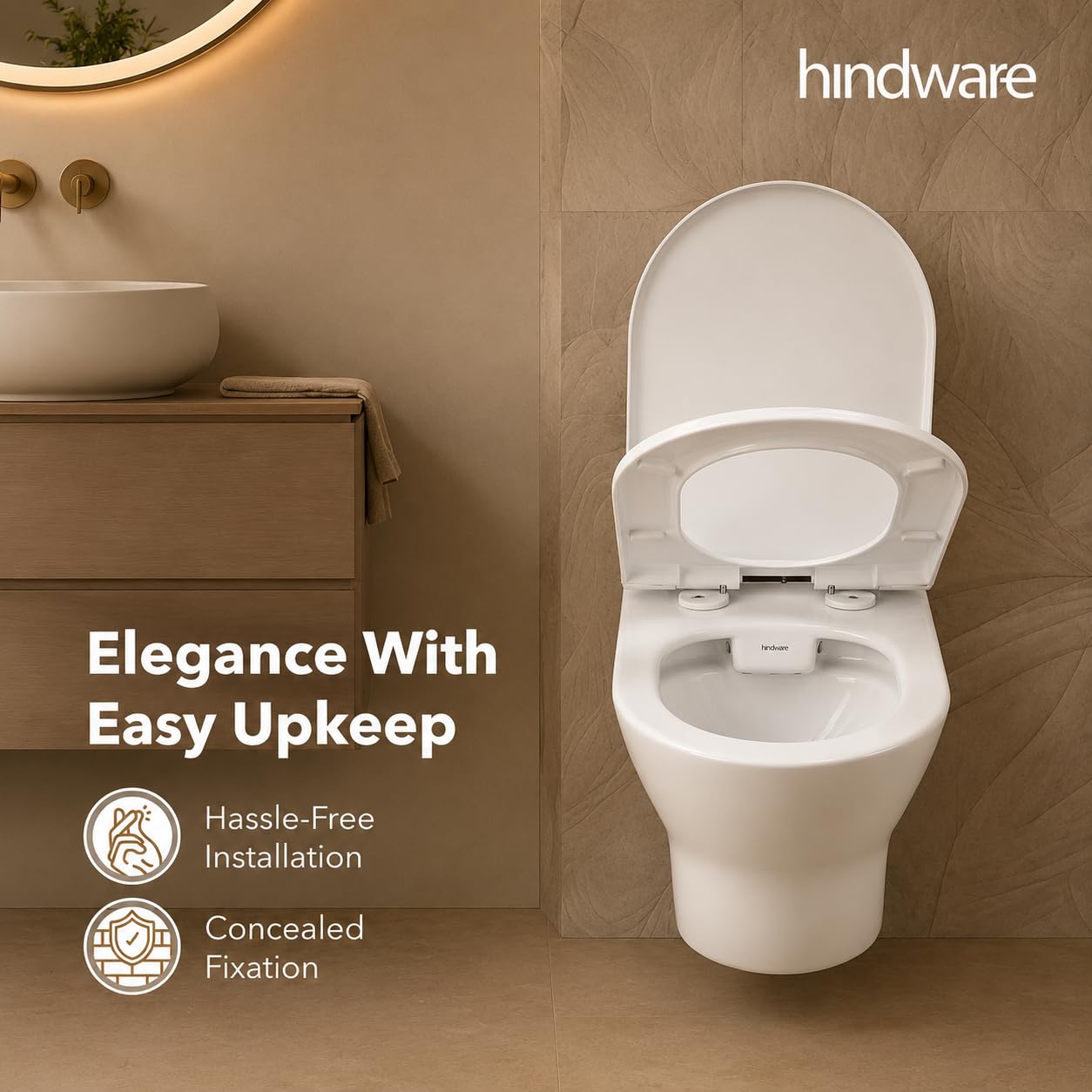 Hindware Fabio Neo Toilet - Wall Hung Ceramic -3