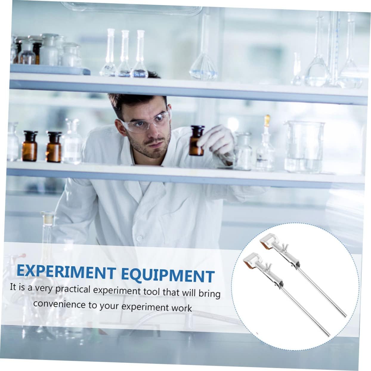 STOBAZA Piece Iron Test Tube Clamp Holder Lab Stand Clamp for Flask Tube Laboratory Equipment Clip