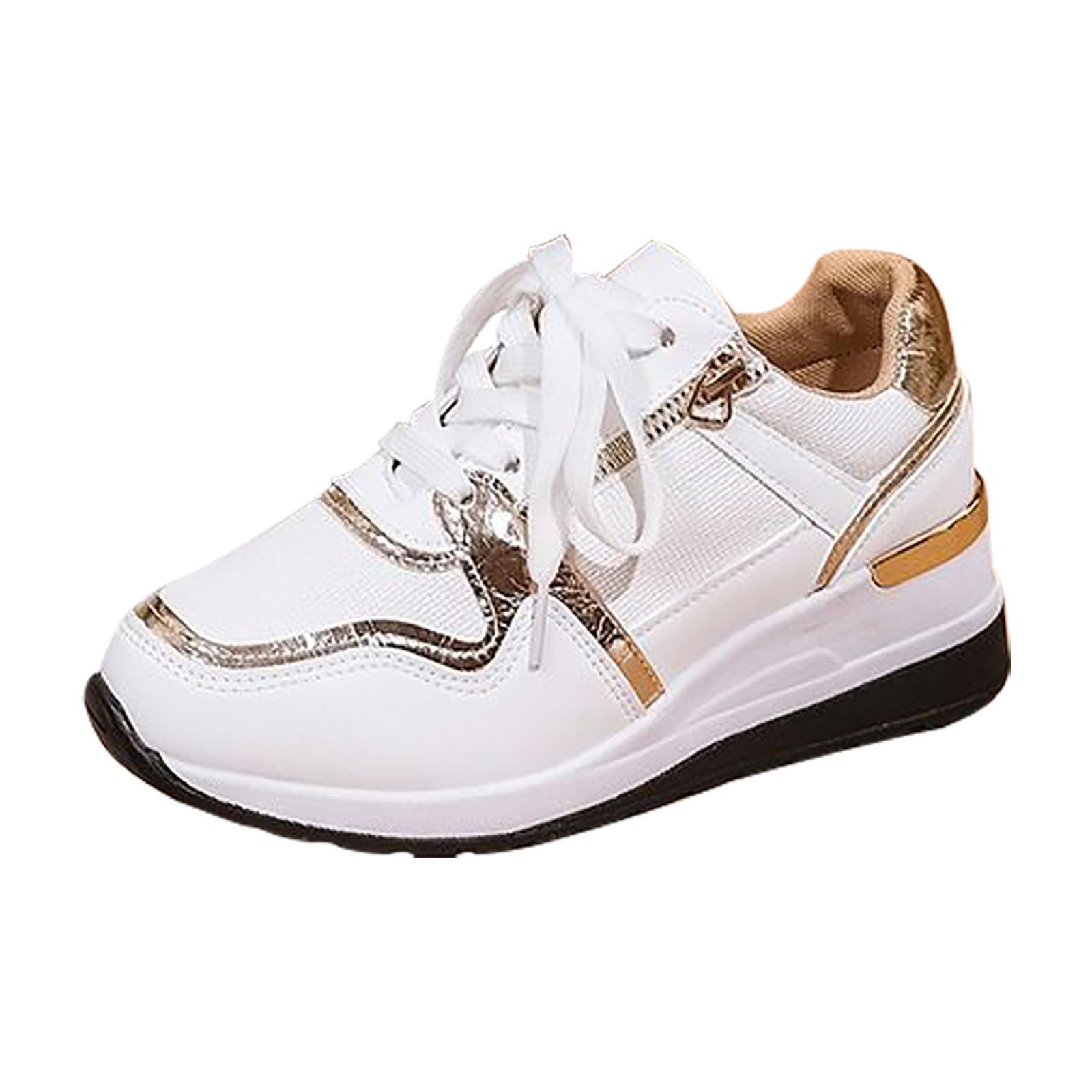 Zapatillas de tacón alto para mujer, informales y transpirables, color negro