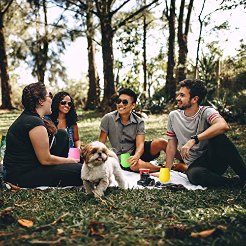 image for Camping Wine Glasses Set of 4 - Outdoor Wine Glass,100% Dishwasher Saf