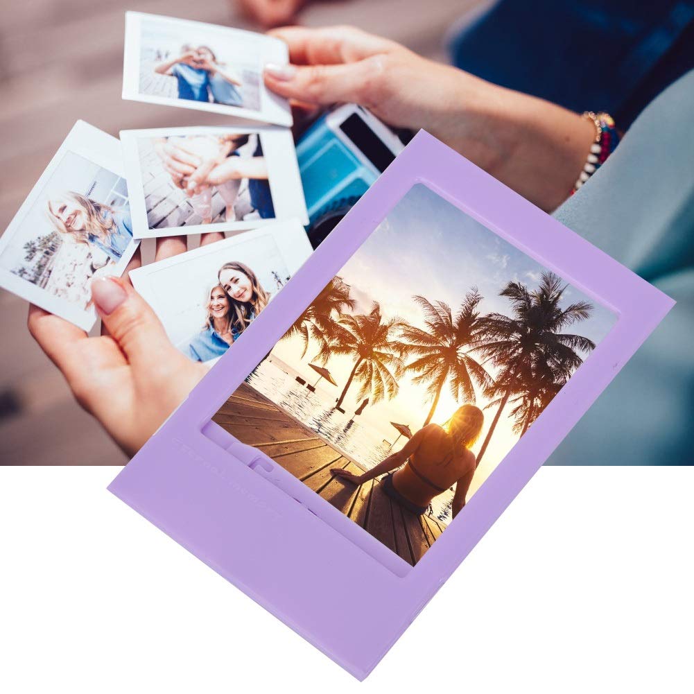 VIFERR Photo Frame, Mini Desk Photo Picture Holder for Polaroid/Fujifilm Instax/LG 10 Pcs (Color : Purple)