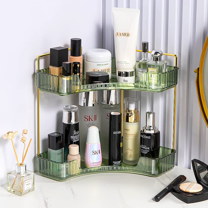 Corner Bathroom Counter Organiser, Vanity Trays for Bathroom Skincare Makeup Organiser Shelf, Vanity Organiser - Image 4
