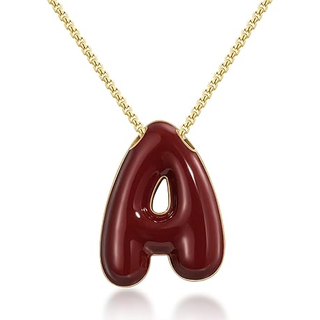Kissyan Store Bubble Letter Necklace