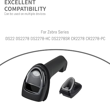 2500mAh Barcode Scanners Battery for Zebra DS22 DS2278 DS2278-HC DS2278SR | CR2278 CR2278-PC Series Barcode Scanners BT-000317-01 BTRY-DS22EAB0E-00 New Battery Replacement 3.7V 9.25Wh
