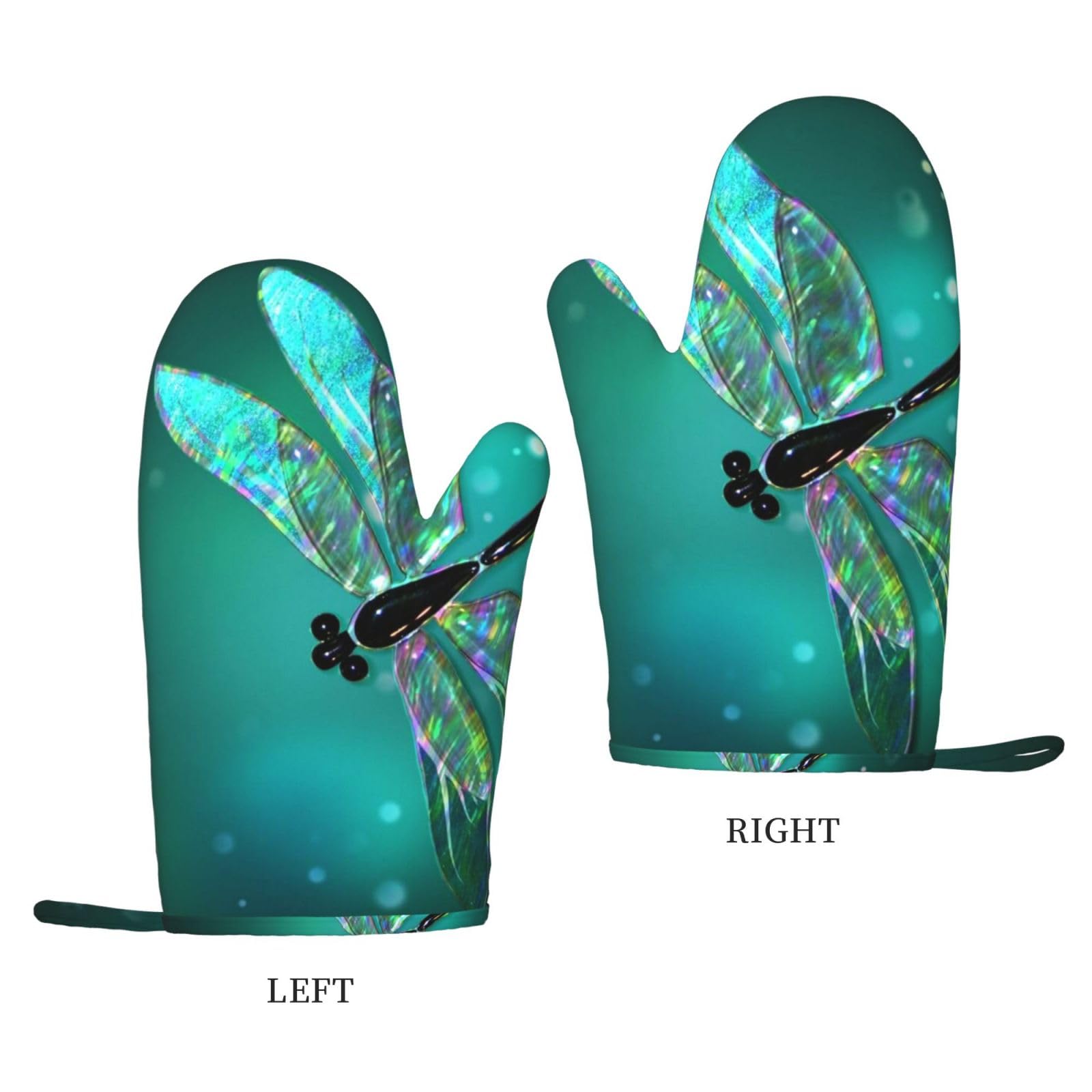 Galaxy Animal Dragonfly drukowane żaroodporne rękawice i podkładka wielokrotnego użytku rękawice kuchenne