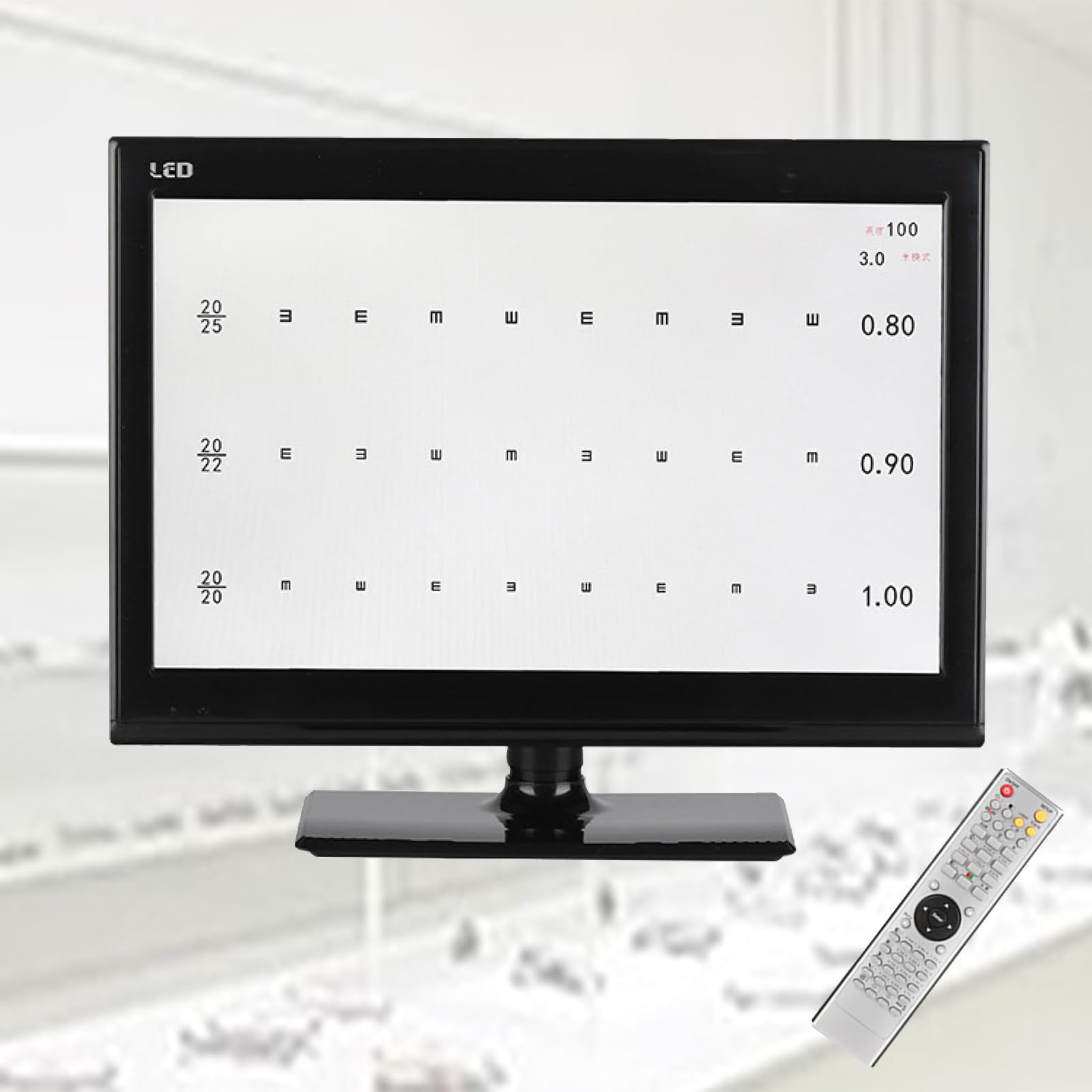 Tableau d'acuité visuelle numérique LCD 18.5 pouces avec cibles visuelles multiples pour cabinet