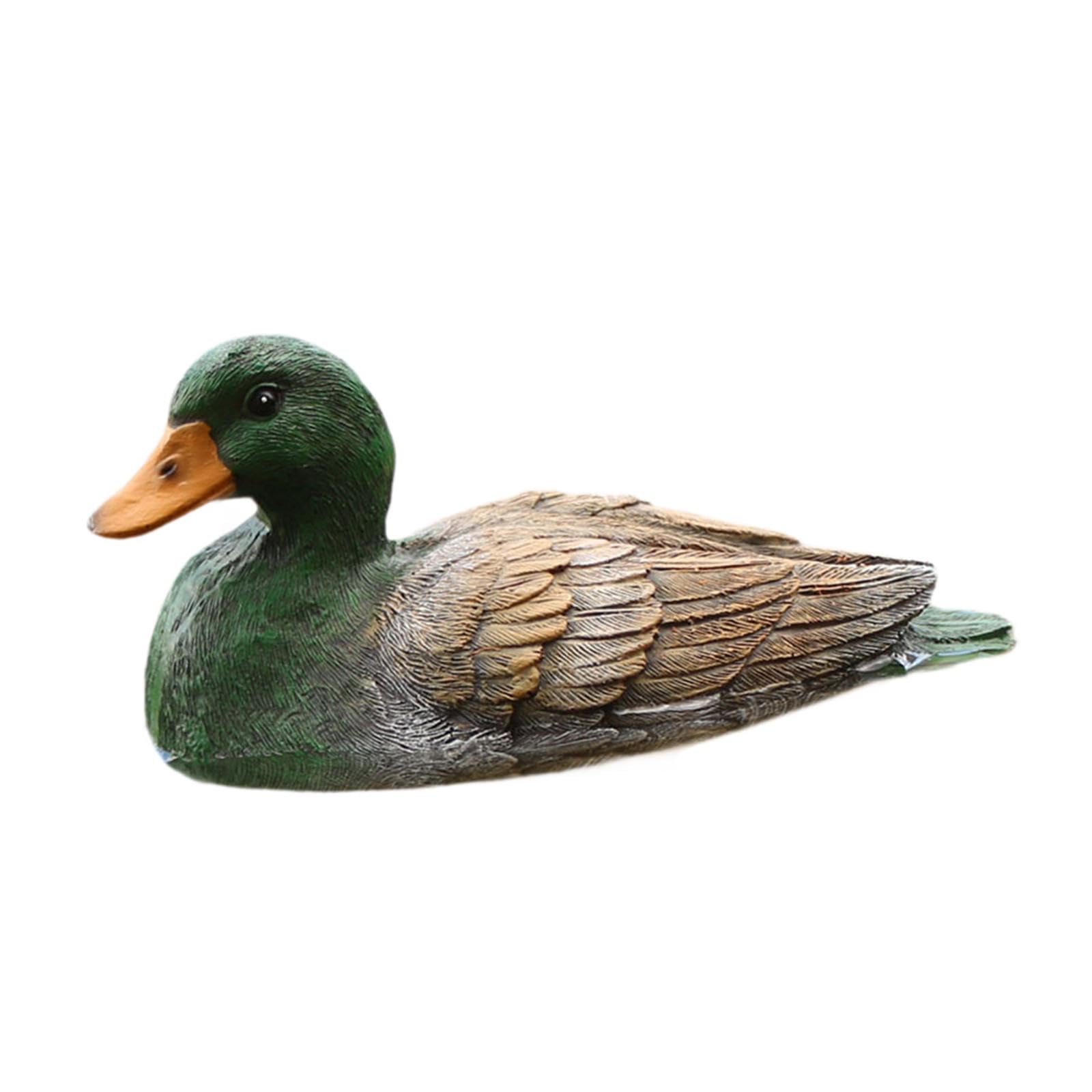 Sculpture animale canard flottant pour embellir un bassin de jardin statique