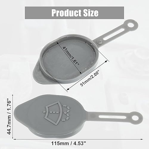 Miniatura 5 de X AUTOHAUX 2 unids 28913JK60A - Cubierta gris para tapa de depósito de líquido para parabrisas de coche Nissan 350Z 370Z Cube