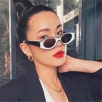 WQZYY&ASDCD Sunglasses Women Men Modern Oval Women Trendy Eyewear Female Sun Glasses Men Punk Shades Male Uv400
