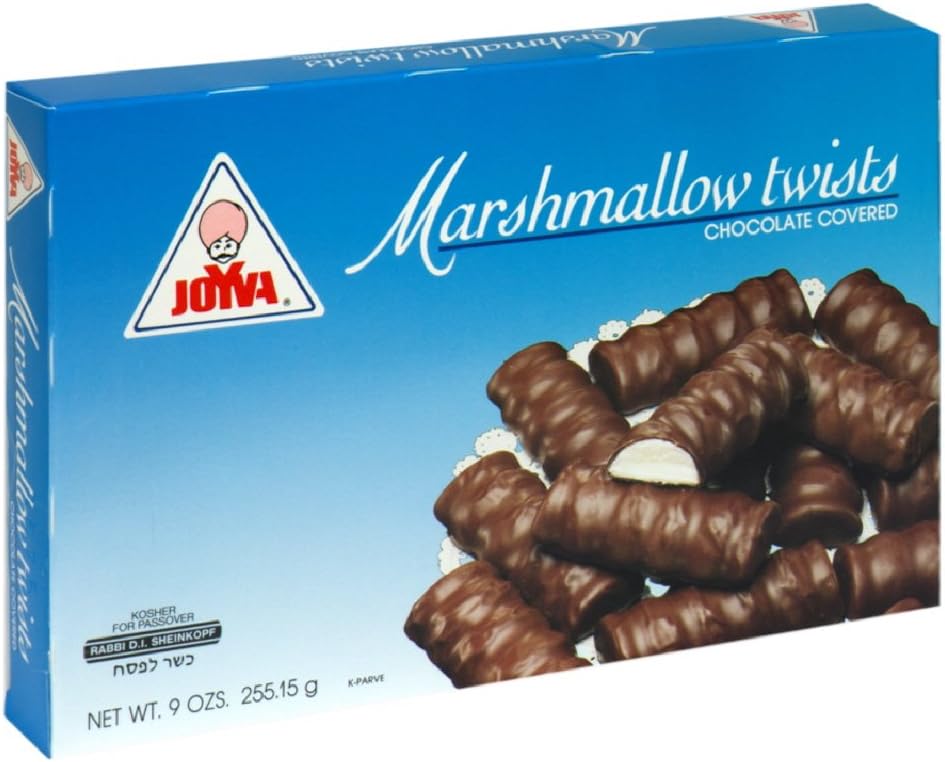 Joyva Marshmallow Twists Chocolate Covered Vanilla,9-ounces (Pack of4)