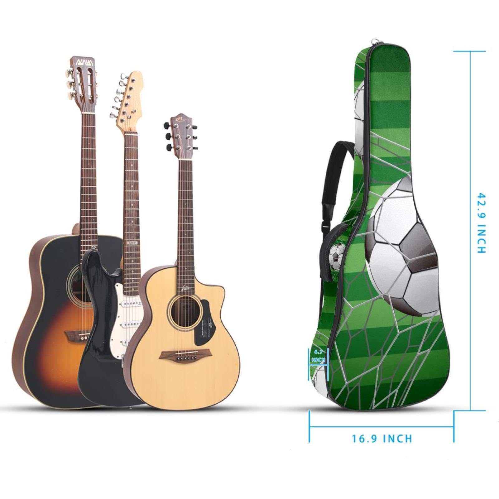 Housse pour guitare acoustique avec bandoulière réglable Noir 101,6 cm 104,1 cm 106,7 cm, Multicolore 7., 42.9x16.9x4.7 in, Organiseur de sac