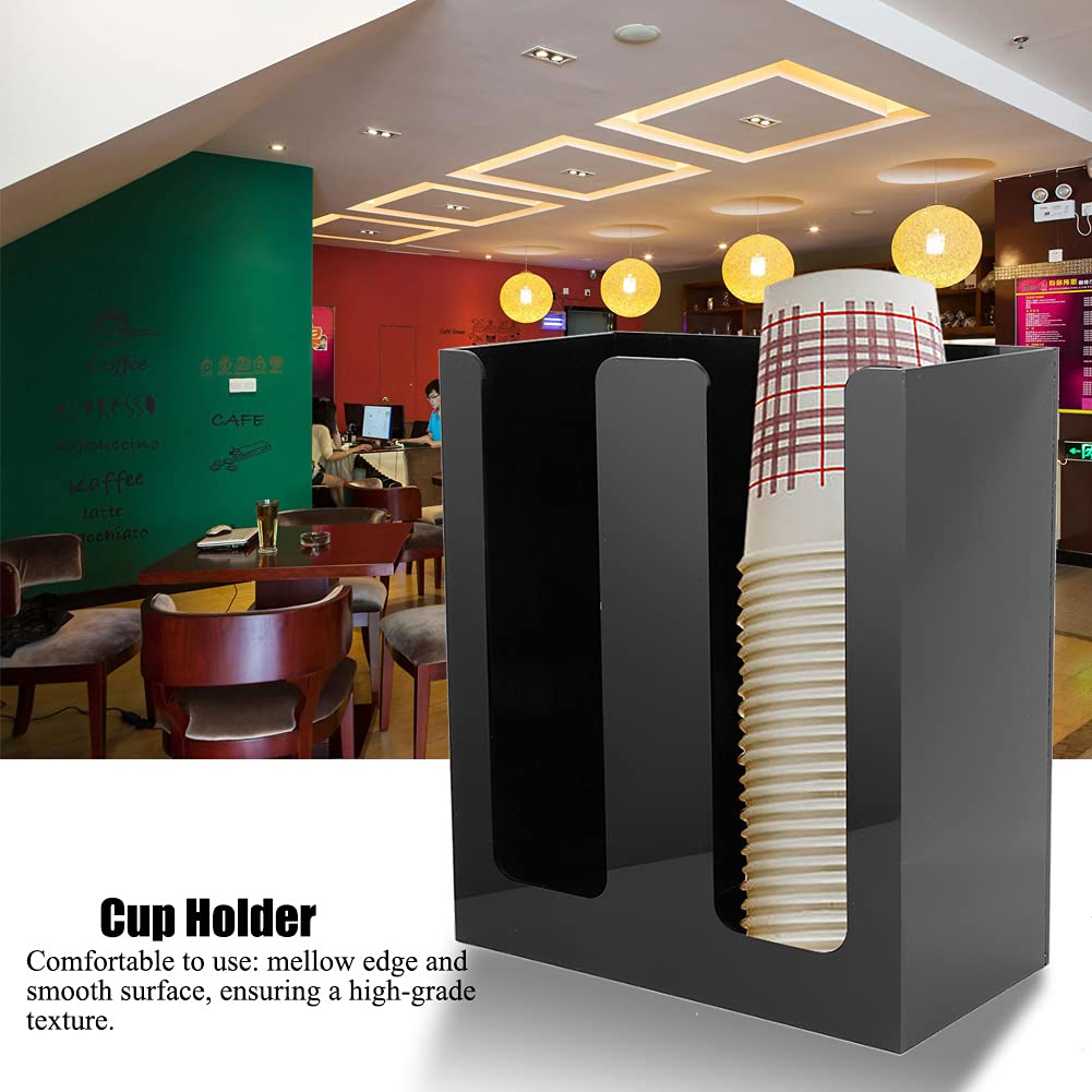 Yosoo Health Gear Pappbecher-Spender, Einweg-Getränkehalter, Einweg Becherspender, Einweg Pappbecherhalter, Kaffee Milch Becherhalter Organizer für Kaffeestation, Bar(2 Fächer)