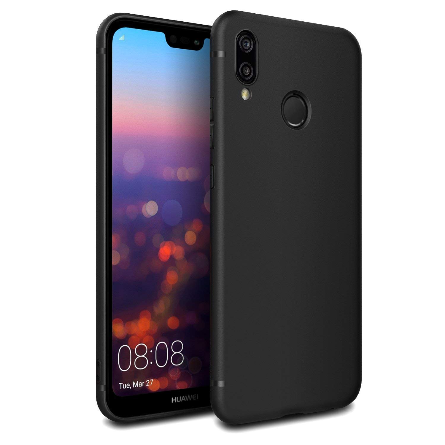 TIGERIFY Rubberised Black Color Soft Back Cover Case For Honor Huawei P20 Lite (B082RH24HH) Amazon Price History, Amazon Price Tracker