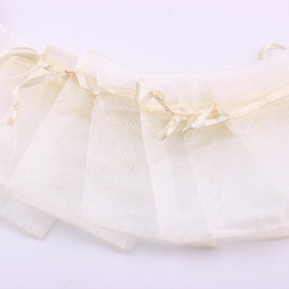 New Deal Wuligirl 100pcs Drawstring Organza Bags 5 x 7 Inch Ivory Packaging Seashell Pin Jewelry Lipstick Pouches Baby Shower Party Wedding Favor Decoration Cookies Candy Gift Bags (Ivory 5x7'') 🛒 Crazy Deals Wuligirl 100pcs Drawstring Organza Bags 5 x 7 Inch Ivory Packaging Seashell Pin Jewelry Lipstick Pouches Baby Shower Party Wedding Favor Decoration Cookies Candy Gift Bags (Ivory 5x7'')