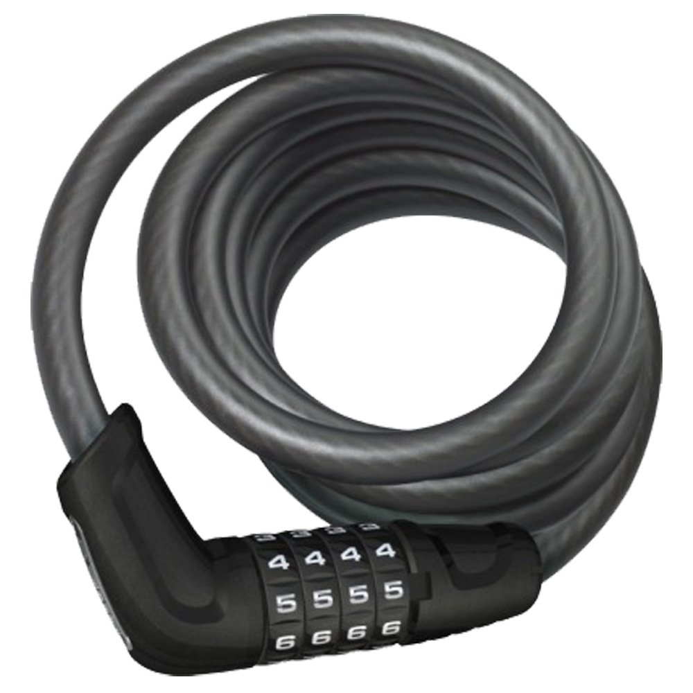 Abus 6 Series Combo Coil Cable Lock, Black, 185cm/12mm Black 185cm/12mm
