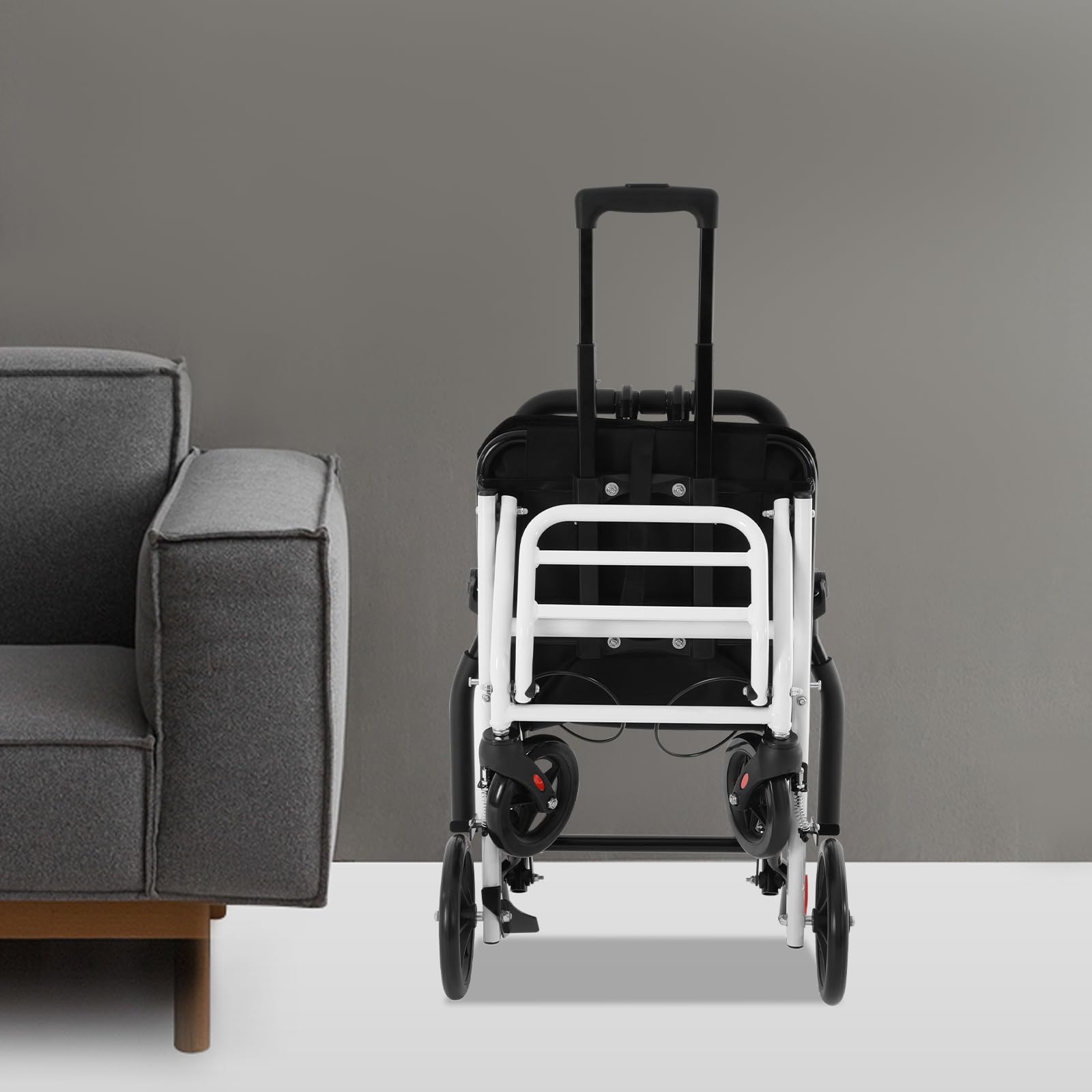 Silla de ruedas plegable ligera, silla de ruedas portátil de viaje, silla de ruedas de viaje para adultos y mayores, silla de ruedas plegable, hasta 100 kg