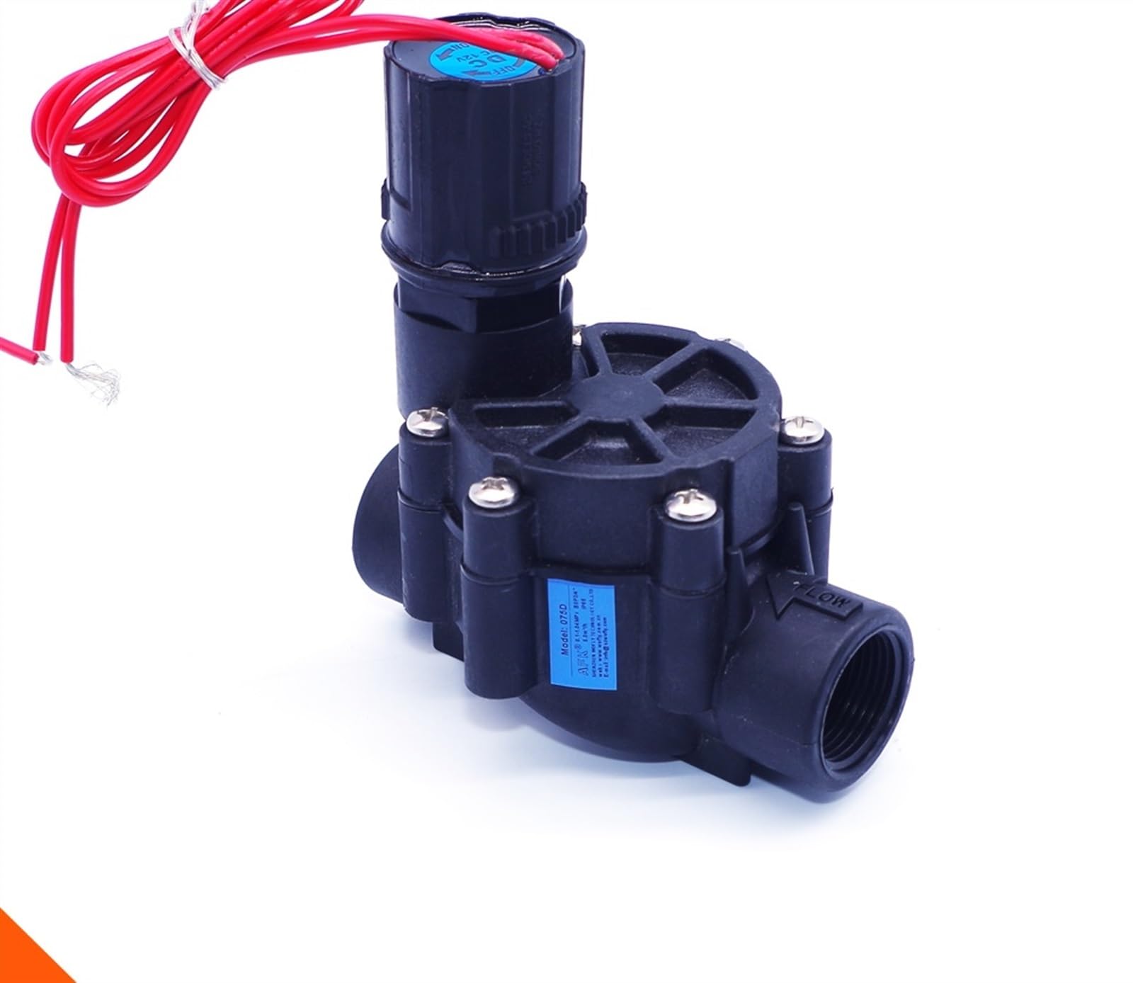 Niskociśnieniowy zawór odcinający 3/10.2 cm nylonowy zawór elektromagnetyczny do nawadniania 220 V AC (220 V AC)