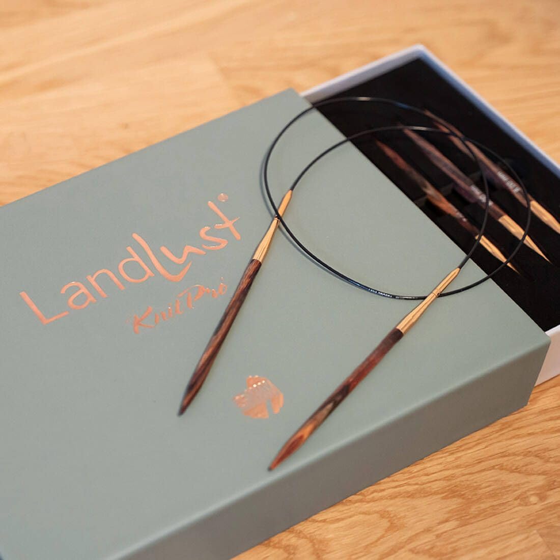 Lana Grossa Rundstricknadel-Set Landlust KnitPro Design-Holz in Naturoptik 3,5-8,0 mm Array
