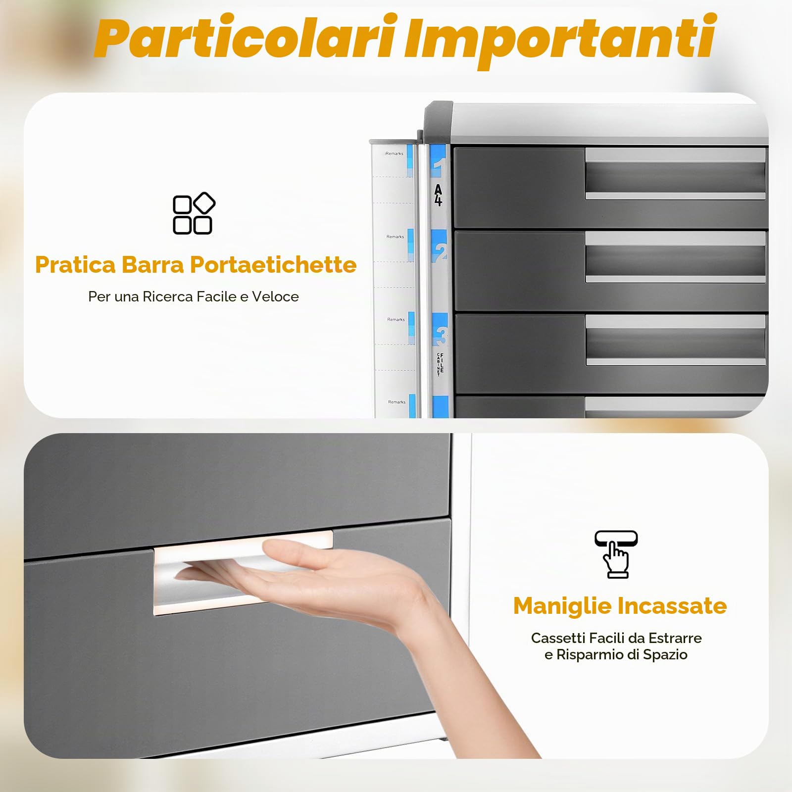 Scatola portaoggetti con serratura in metallo a 5 scomparti, contenitore per documenti, 5 scomparti in lega di alluminio, robusta e stabile scatola in lega di alluminio
