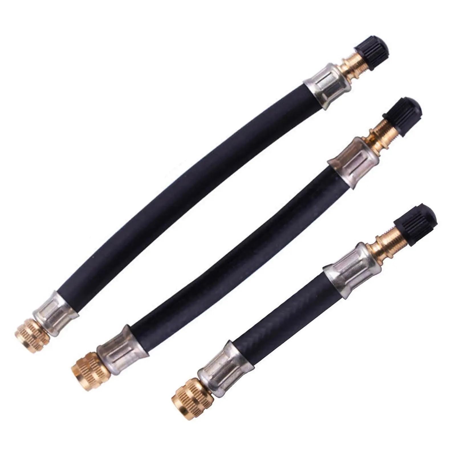 Lot de 2 rallonges de tige de valve de pneu flexibles portables pour toutes les voitures, camping-cars, poussettes, vélos, motos, camions (L)