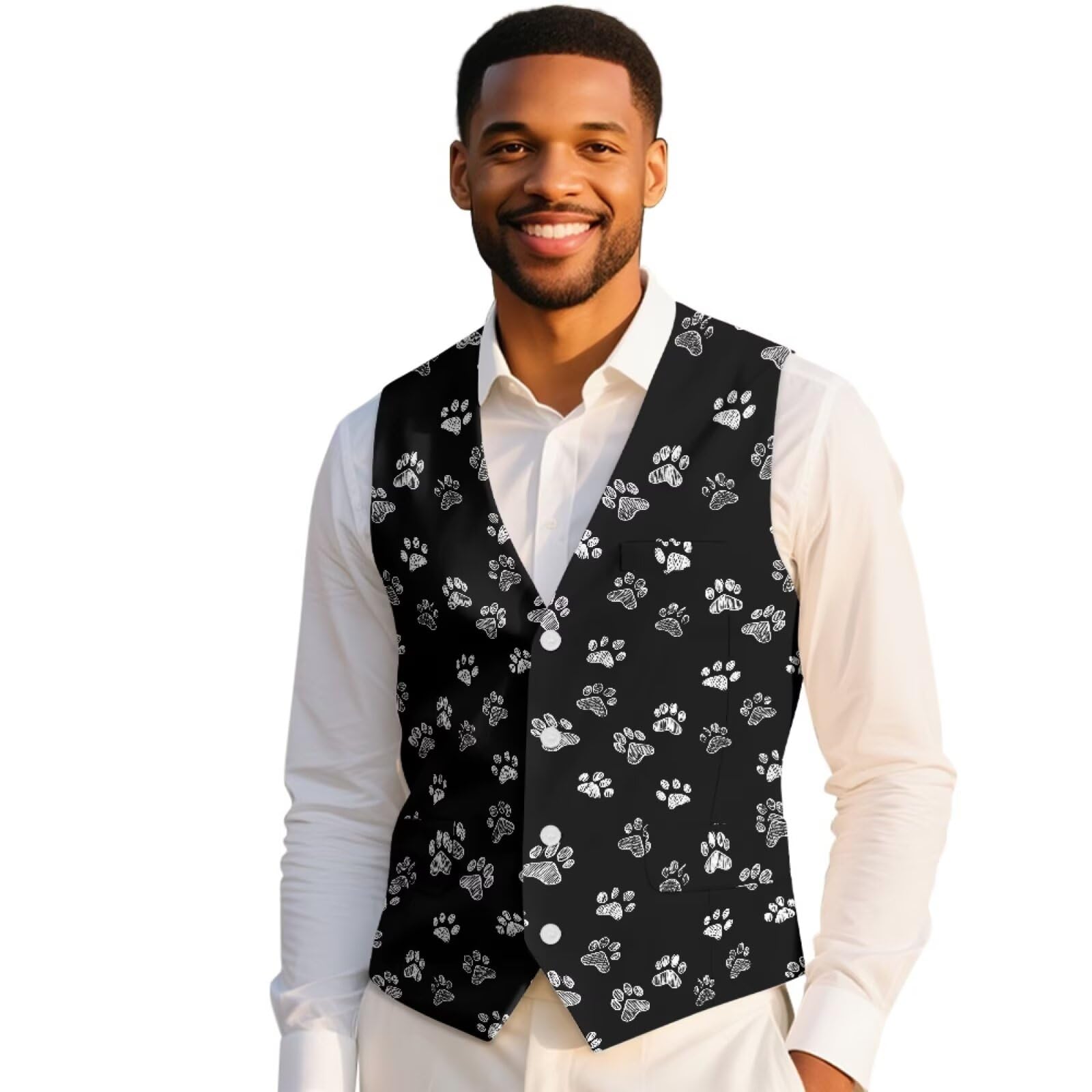 Chaleco de traje para hombre, para negocios, formal, sin mangas, cuello en V, para bodas, fiestas, tallas S-4XL