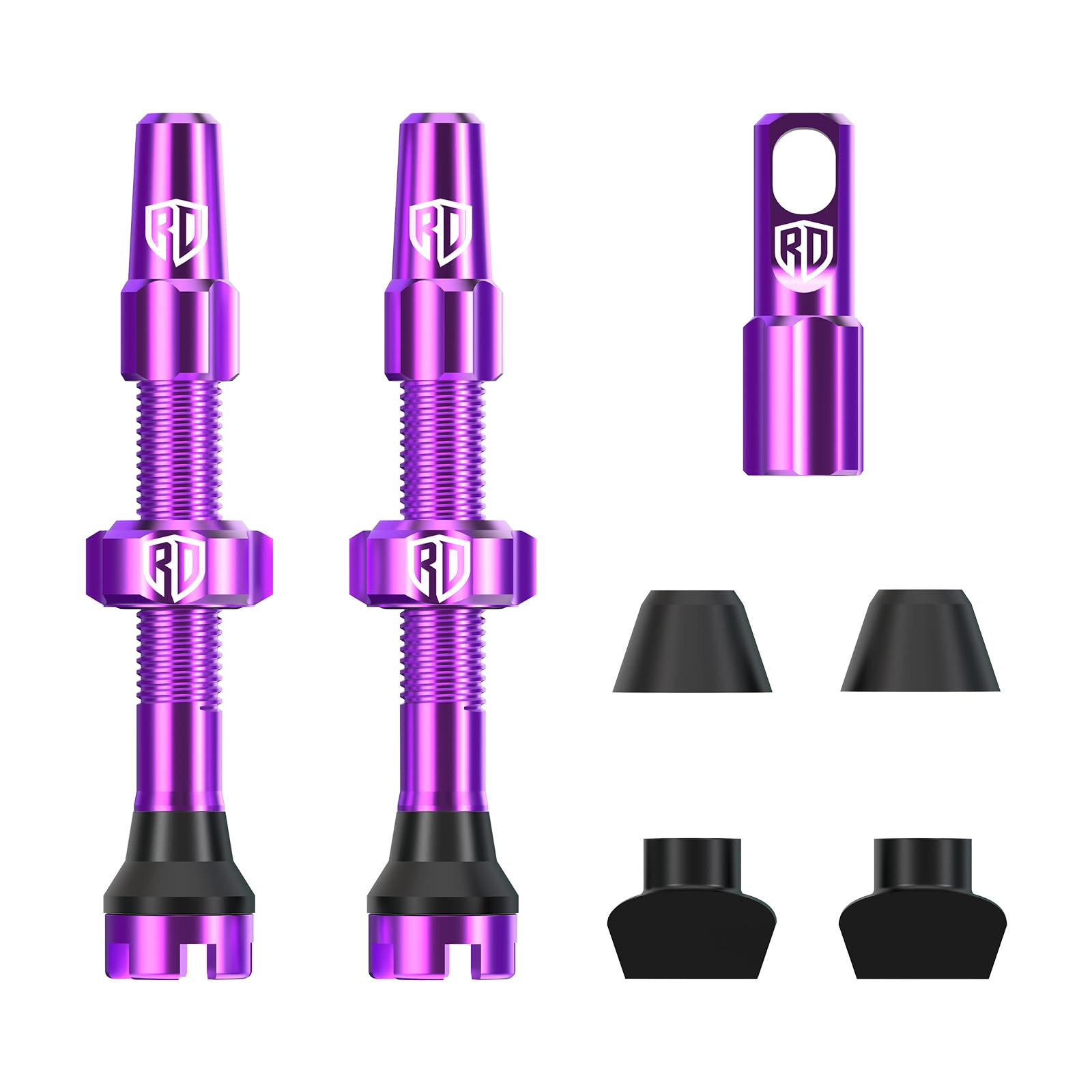 RACEDUEL Tubeless Valve Stems Presta Valves Stem Aluminum 44MM/60MM/80MM