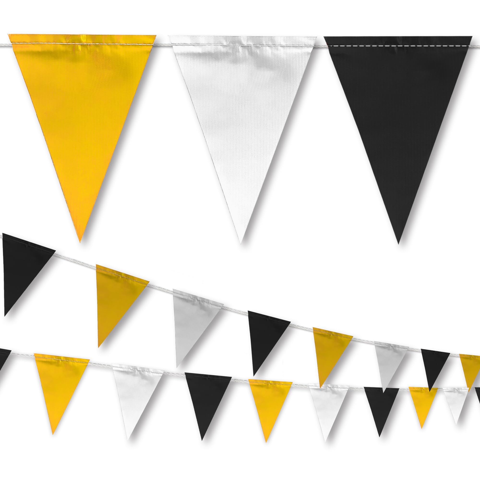 Black And Yellow Pennant Banner