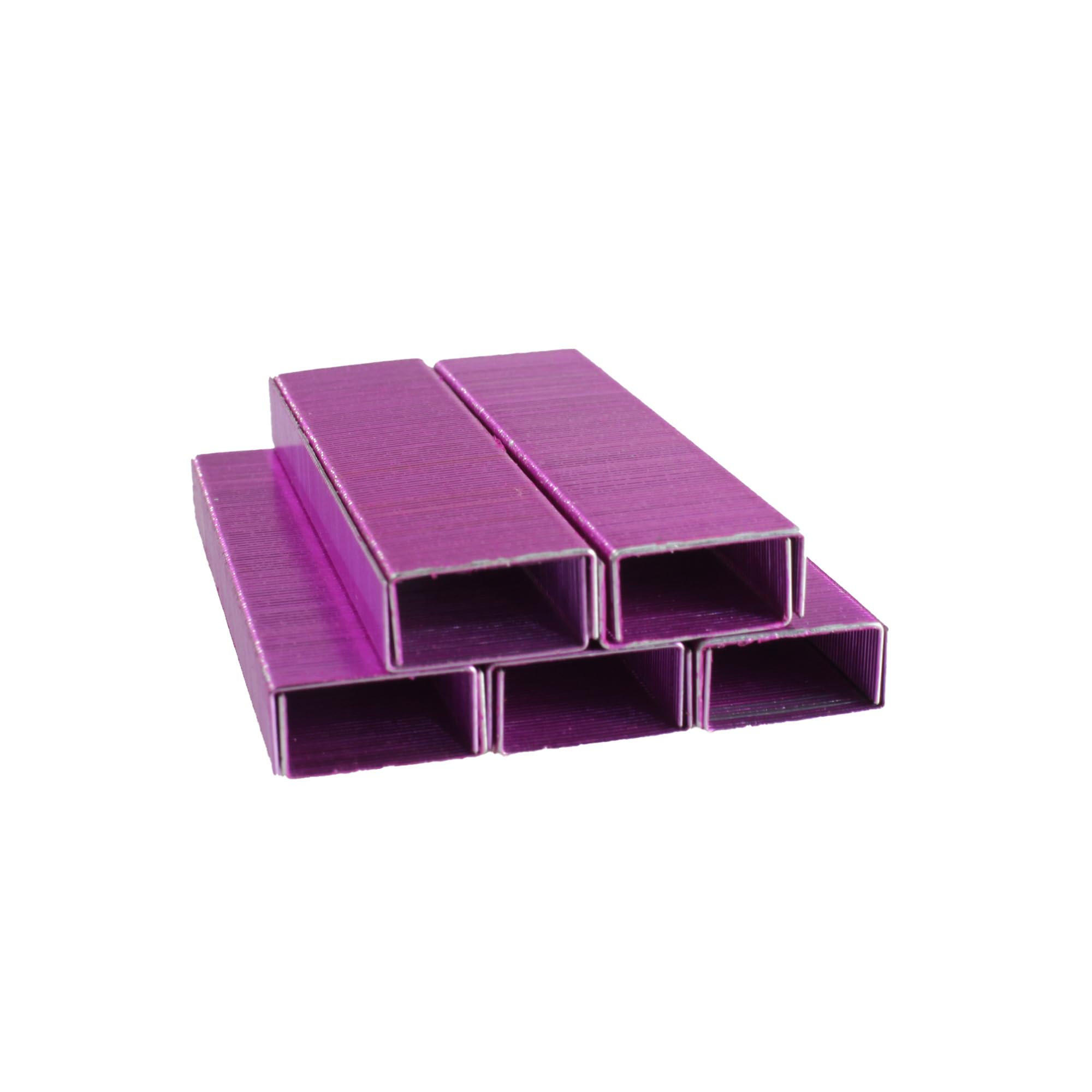 6000 farbige Heftklammern, Dokumentenbindung, Galvanik, kreatives Nadel-Set für 26/6 Standard-Schreibtischhefter, 1000 Stück pro Packung, insgesamt 6 Stück (Rosa, 6 Stück)