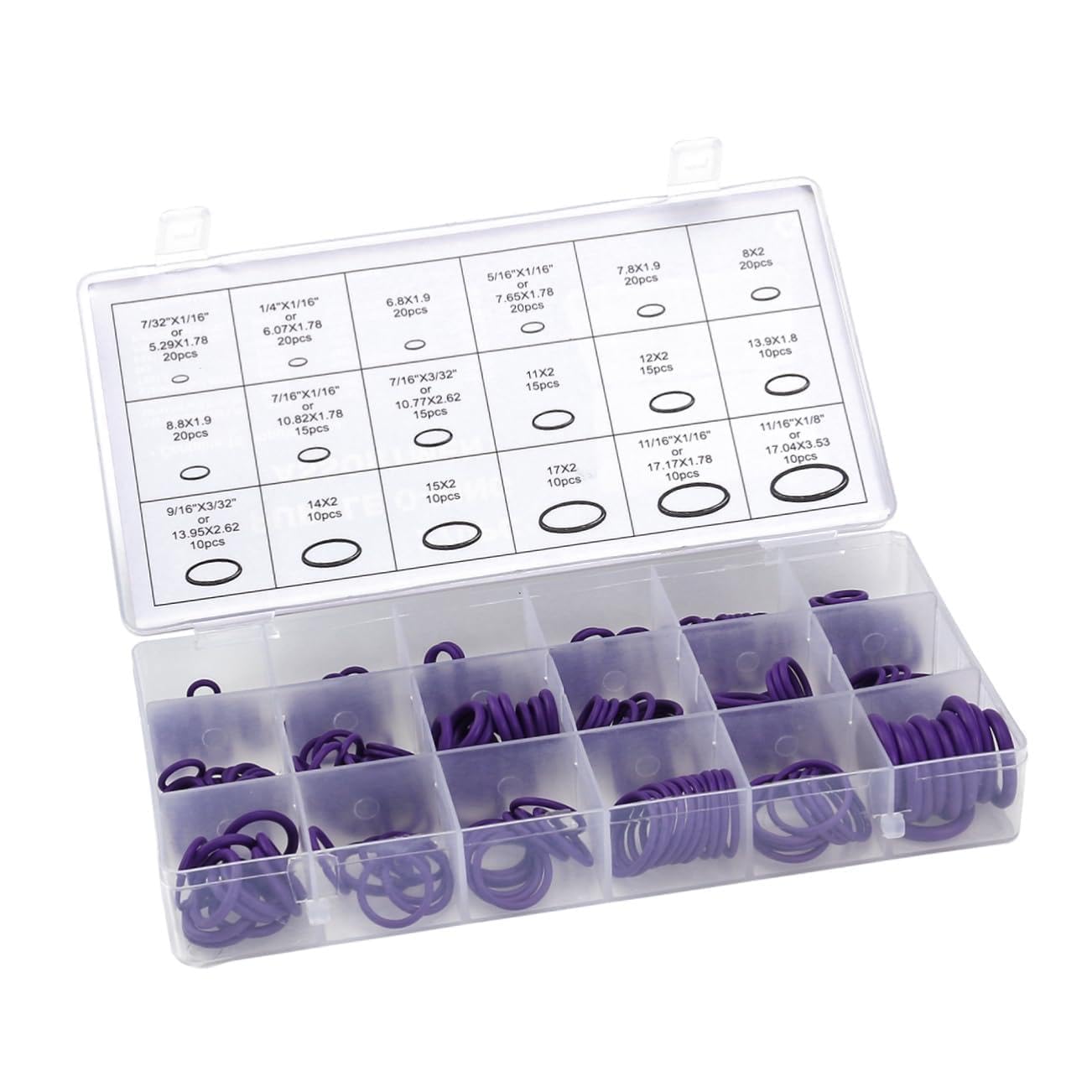 Cabilock 270pcs Rubber Seals Gasket Washer Assortment Kit for Car Air Conditioning and Vehicle Repair Hnbr Material Versatile for Home Appliances and