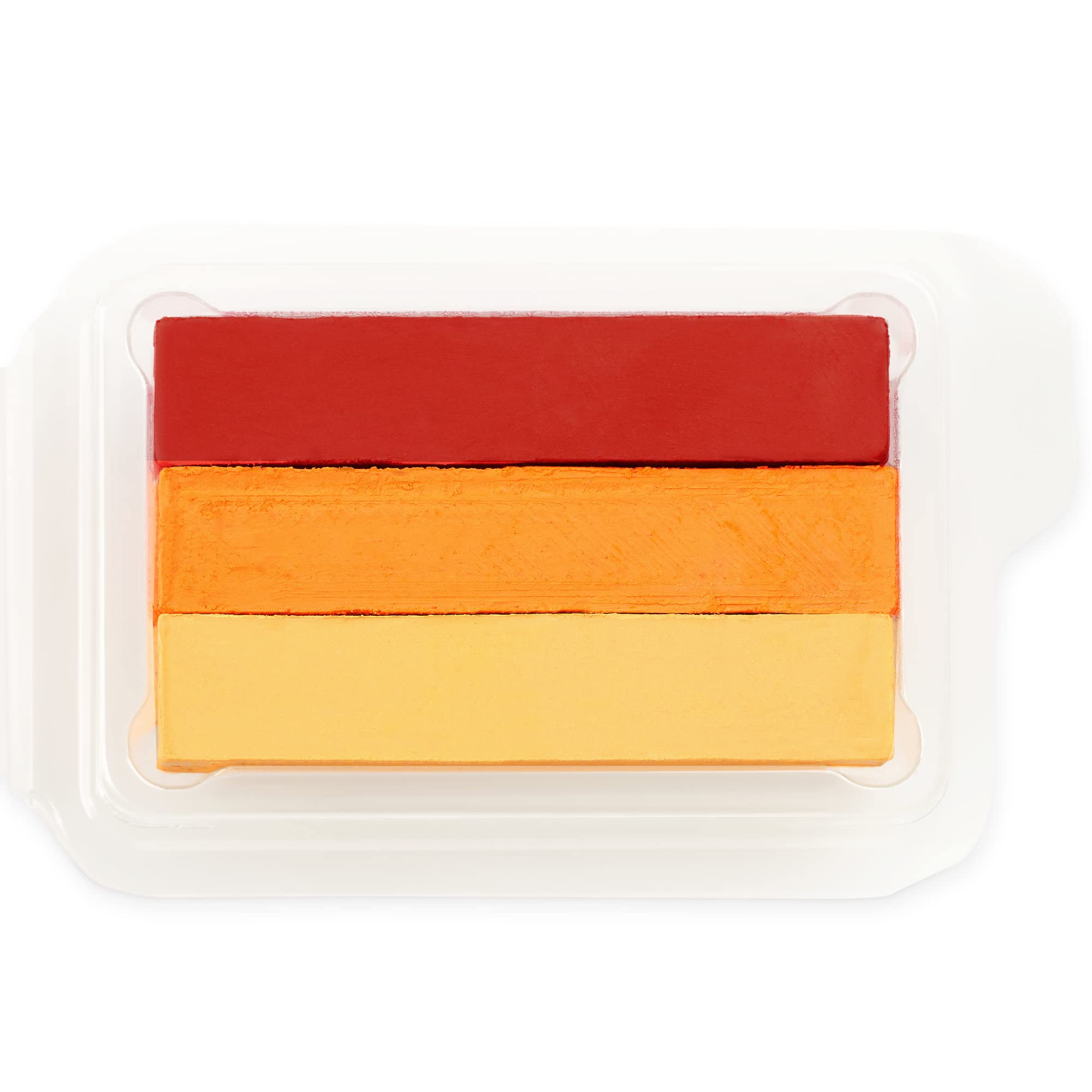 Snazaroo - Split Cake de 3 Colores Tigre - Paleta de 3 Colores de Pintura Facial y Corporal, Rojo Brillante, Naranja y Amarillo Ocre, Aguacolores, 28g