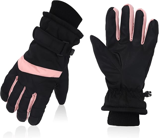 Waterproof Thermal Gloves for Women Men Ski Gloves Touchscreen Gloves Winter Warm Gloves Snow Sports Heat Holder Hand Warmers with Adjustable Cuff for Outdoor Cycling Hiking Skating Snowboard