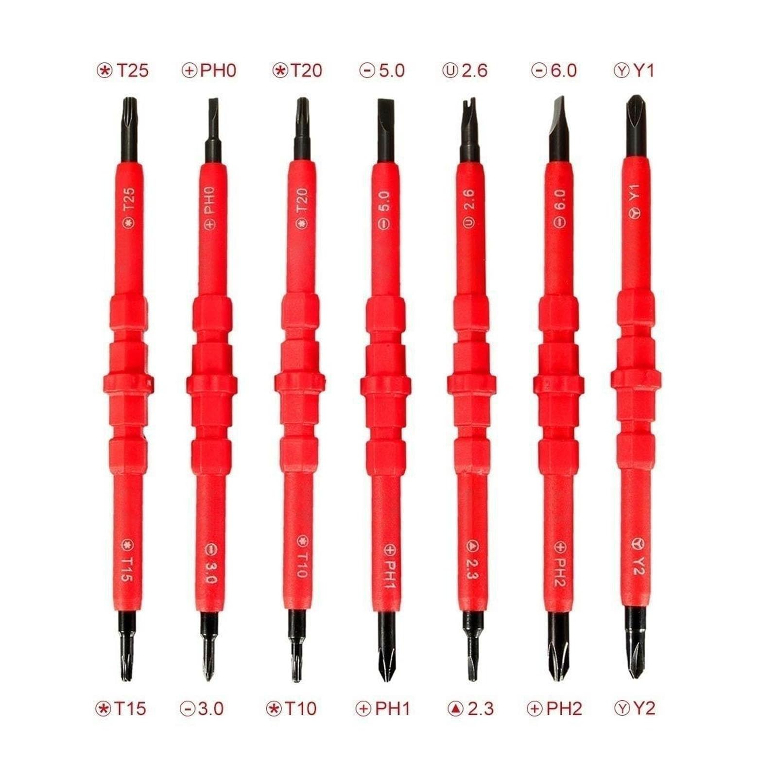 Assemblly Premium Impostati di cacciaviti isolati set, punteggio foot e Phillips Testi a testa non slip, elettricisti professionisti isolati incrociati set per riparazione