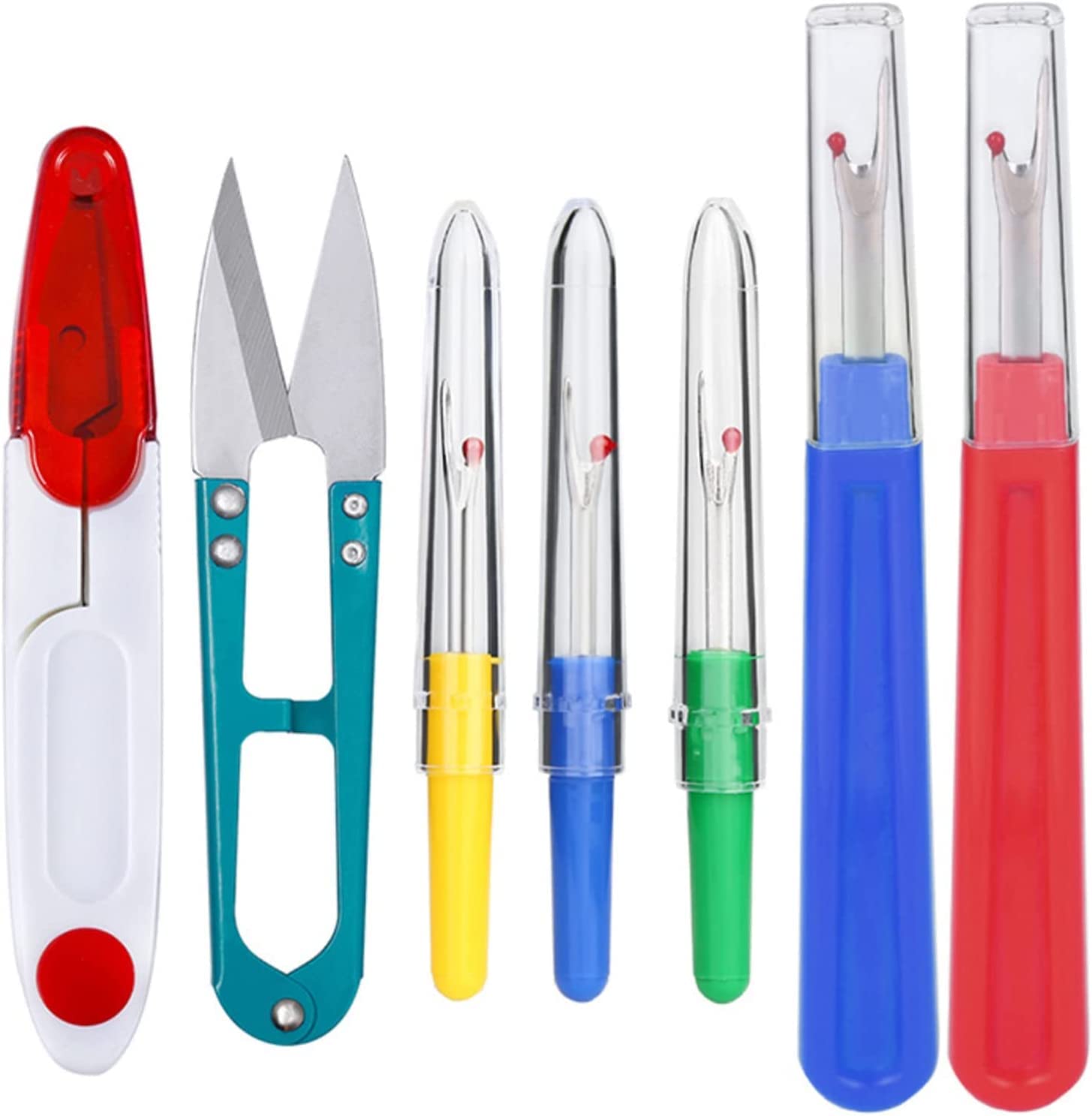 SYOSISewing Seam Ripper Tool Kit – Stitch Remover and Thread Cutter with 2 Large and 3 Small Seam Rippers – Essential Sewing Kit for Quilting, Embroidery, and DIY Crafts