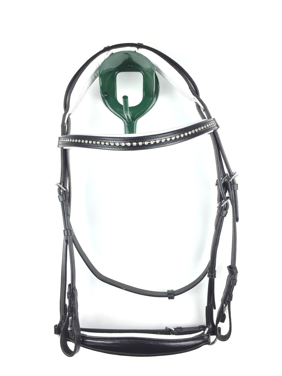 Bocado, Equestrian – Brida con hannoveraner – Cabestro de equitación y anatómico acolchado de unidades, negro y plateadas Hebillas, VB, purasangre, WB sangre caliente